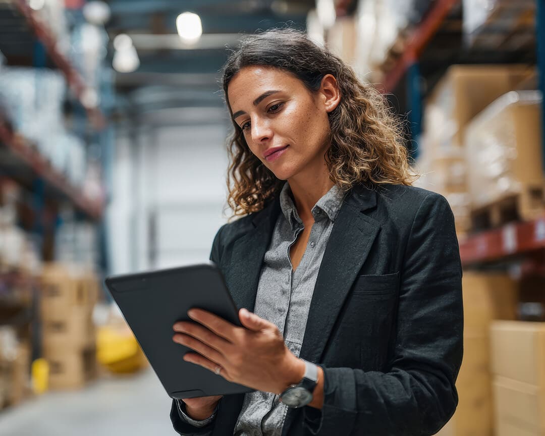 Merchandiser using the reorder point formula to manage inventory