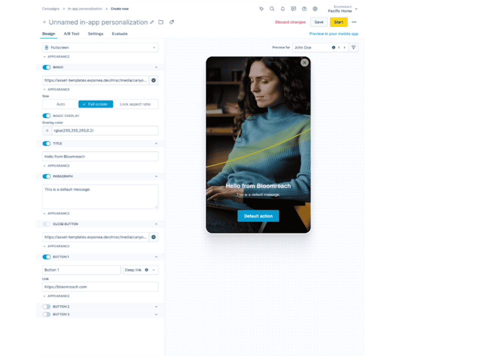 Enhanced In-App Message Builder