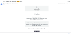 Plug and Play use case center half birthday campaign example