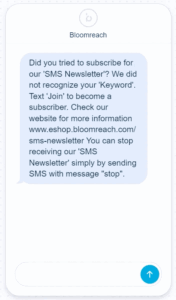 Plug and Play SMS Single Opt-in Subscription Banner Text to Join Example