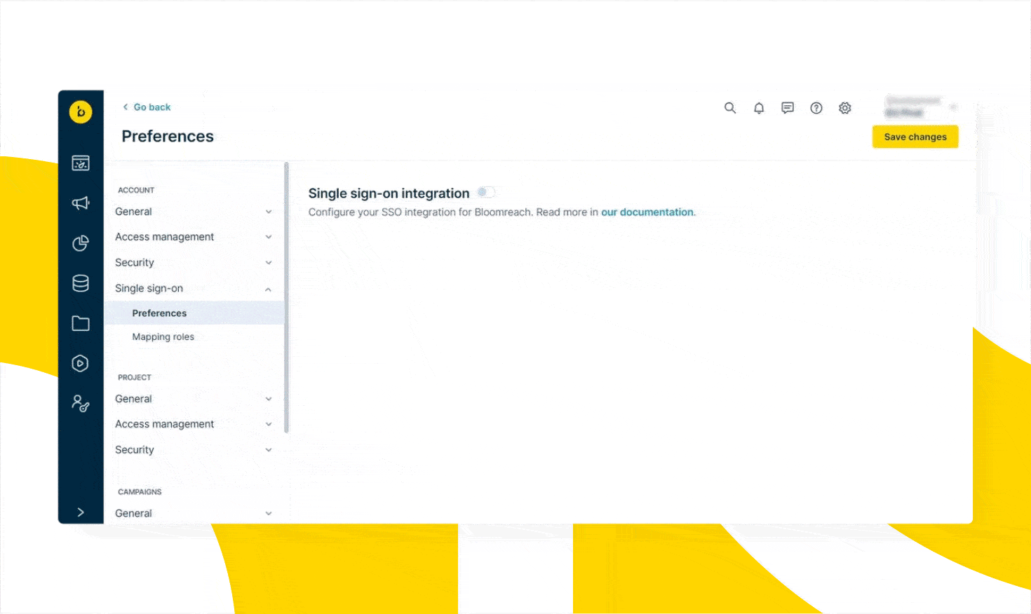 Single sign-on with authorization in Bloomreach Engagement