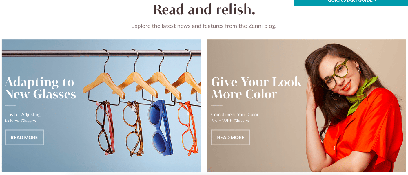Zenni website campaigns