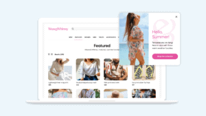 Bloomreach showcasing their product which prominently displays a product for a given duration of time