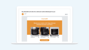 Bloomreach showing how their product can personalize automated newsletters with relevant content and dynamic product recommendations