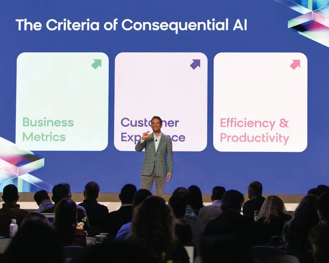 Bloomreach CEO Raj De Datta explaining consequential AI at The Edge Summit
