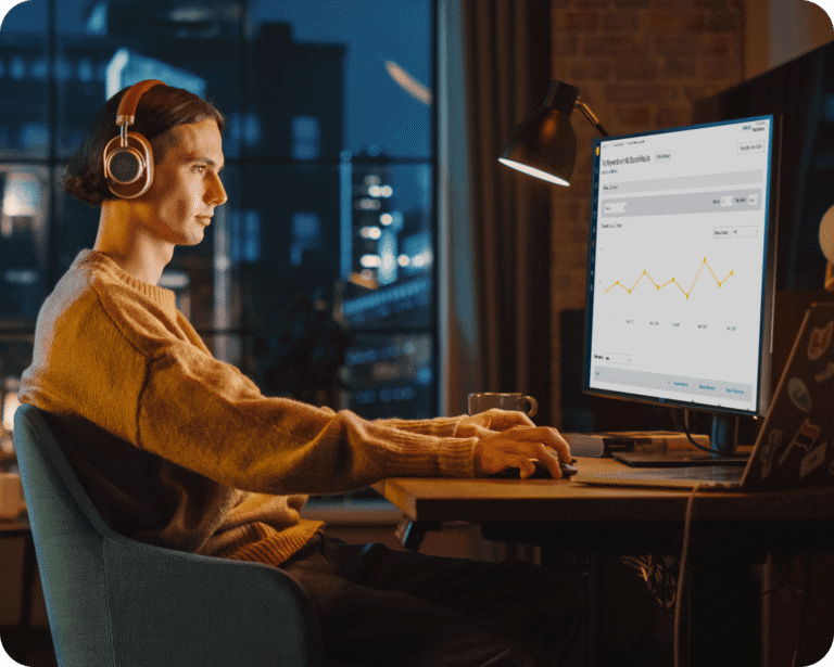 Machine-Learning-Metrics_marketer-looking-at-data