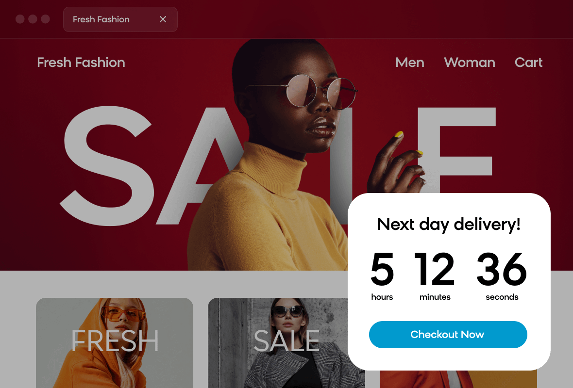 Next Day Delivery Countdown Plug and Play Example