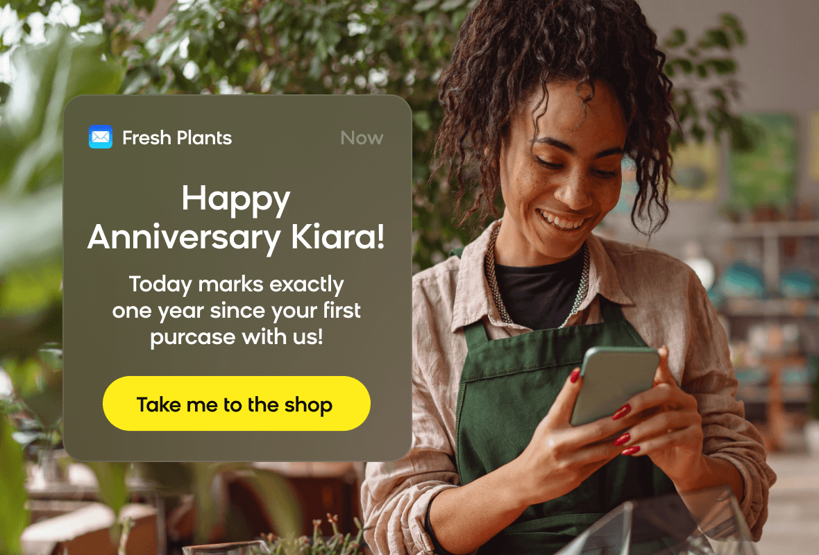 Purchase Anniversary Recommendations Example from Plug and Play Library