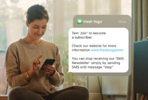 Plug and Play Example of SMS Subscription Via Text Evaluation