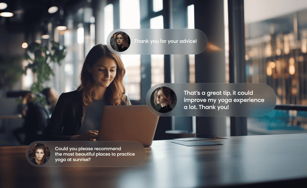 Marketer talking directly to customers to drive omnichannel community engagement