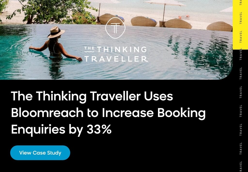 The Thinking Traveller uses Bloomreach to increase booking enquiries