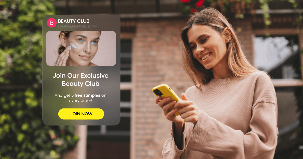 Customer receiving an invitation to join a customer loyalty program