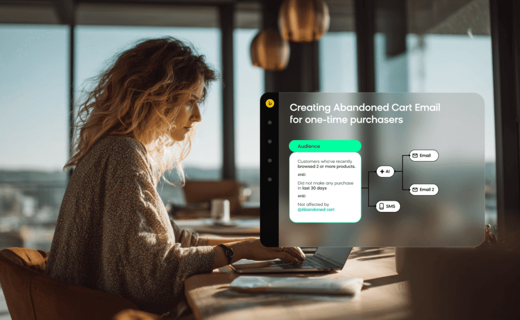 Marketer Creating a Decision Tree for Email Automation Reengagement Campaign