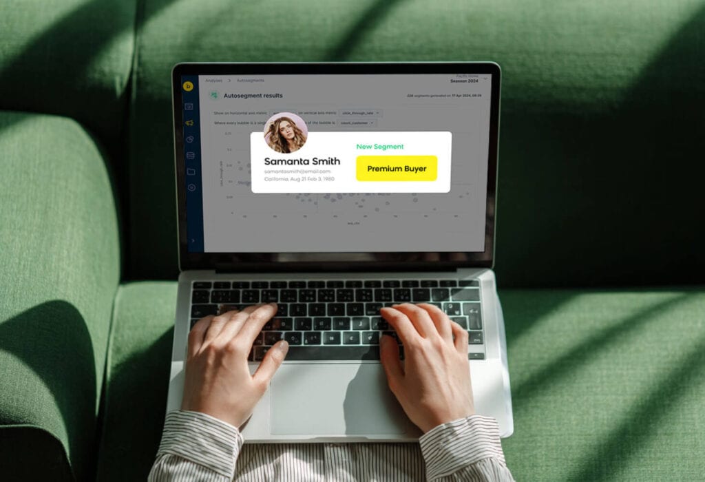 Ecommerce AI dynamically moving customer into a new audience segment. 