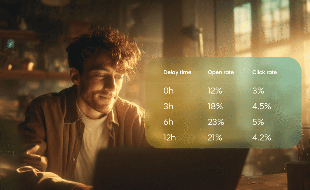 Bloomreach Affinity self-optimizing agent learning the optimal delay send time