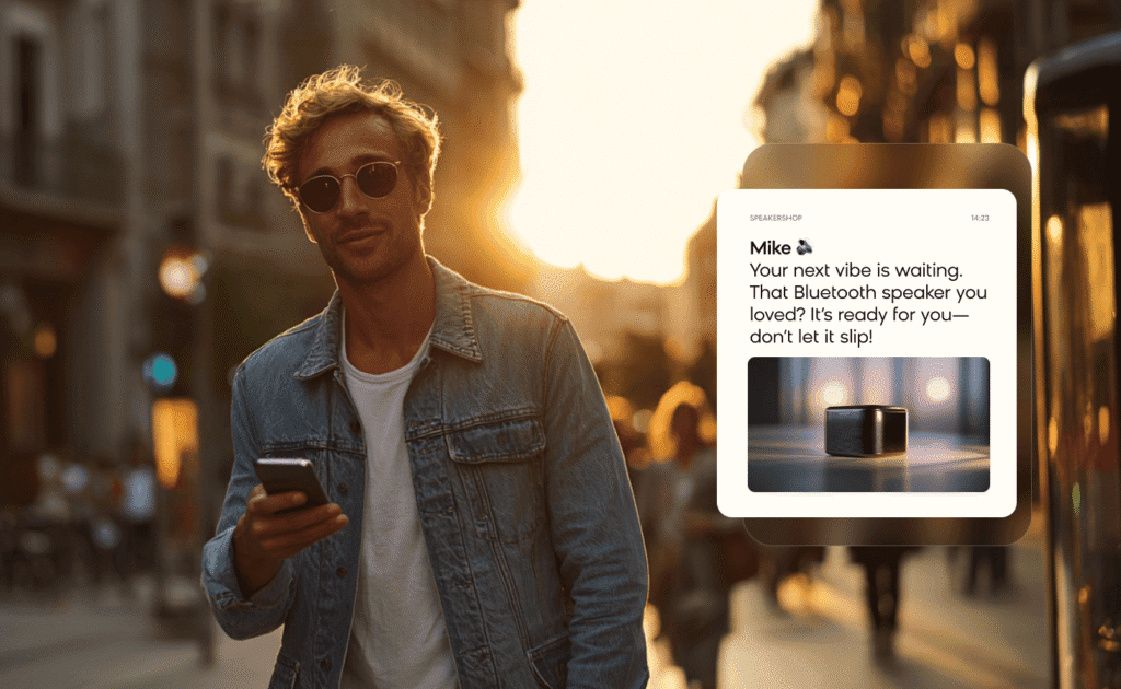 Customer receiving a personalized reengagement email as part of a retail email marketing strategy