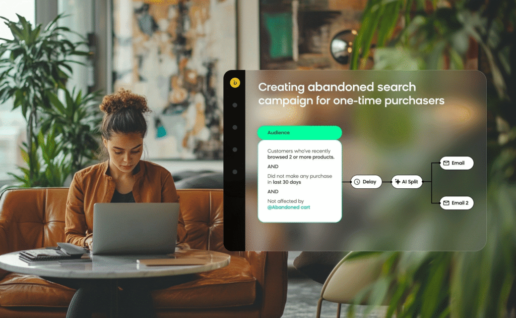Marketer using AI agents to create an enterprise email marketing campaign
