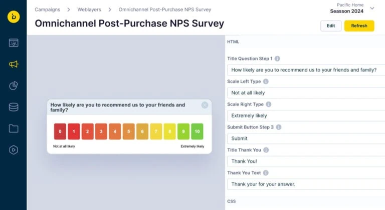 Post-Purchase NPS Survey