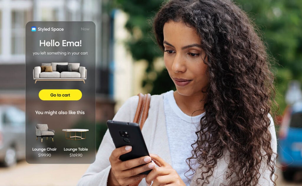 Using Bloomreach's Recommendations+ to provide contextually relevant suggestions as part of an abandoned cart email