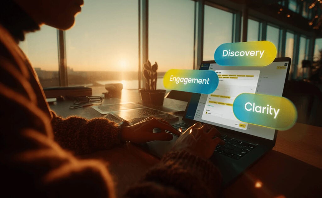 Bloomreach products - Engagement, Discovery, and Clarity - working together in a single platform to transform ecommerce CRM
