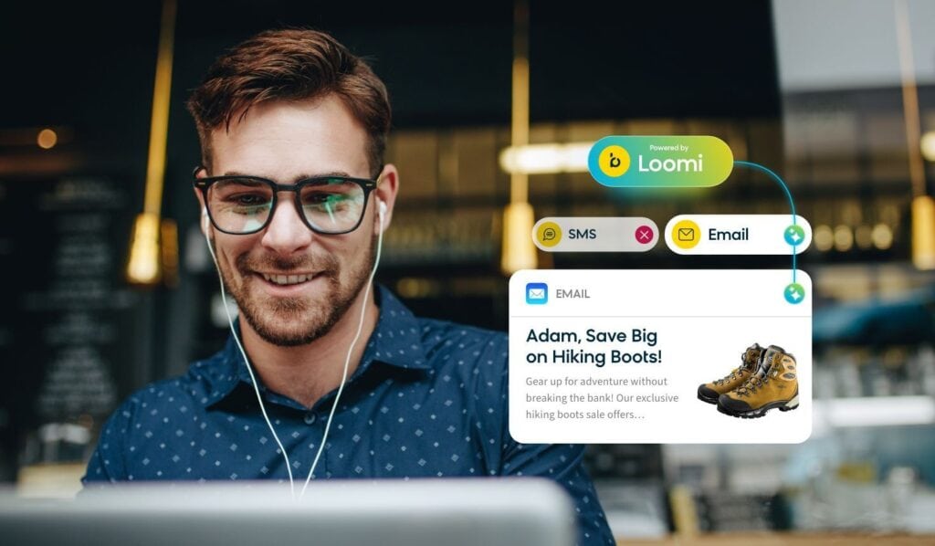 Ecommerce CRM solution personalizing the marketing channel for a customer based on preferences