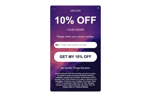 Drive SMS Subscriptions