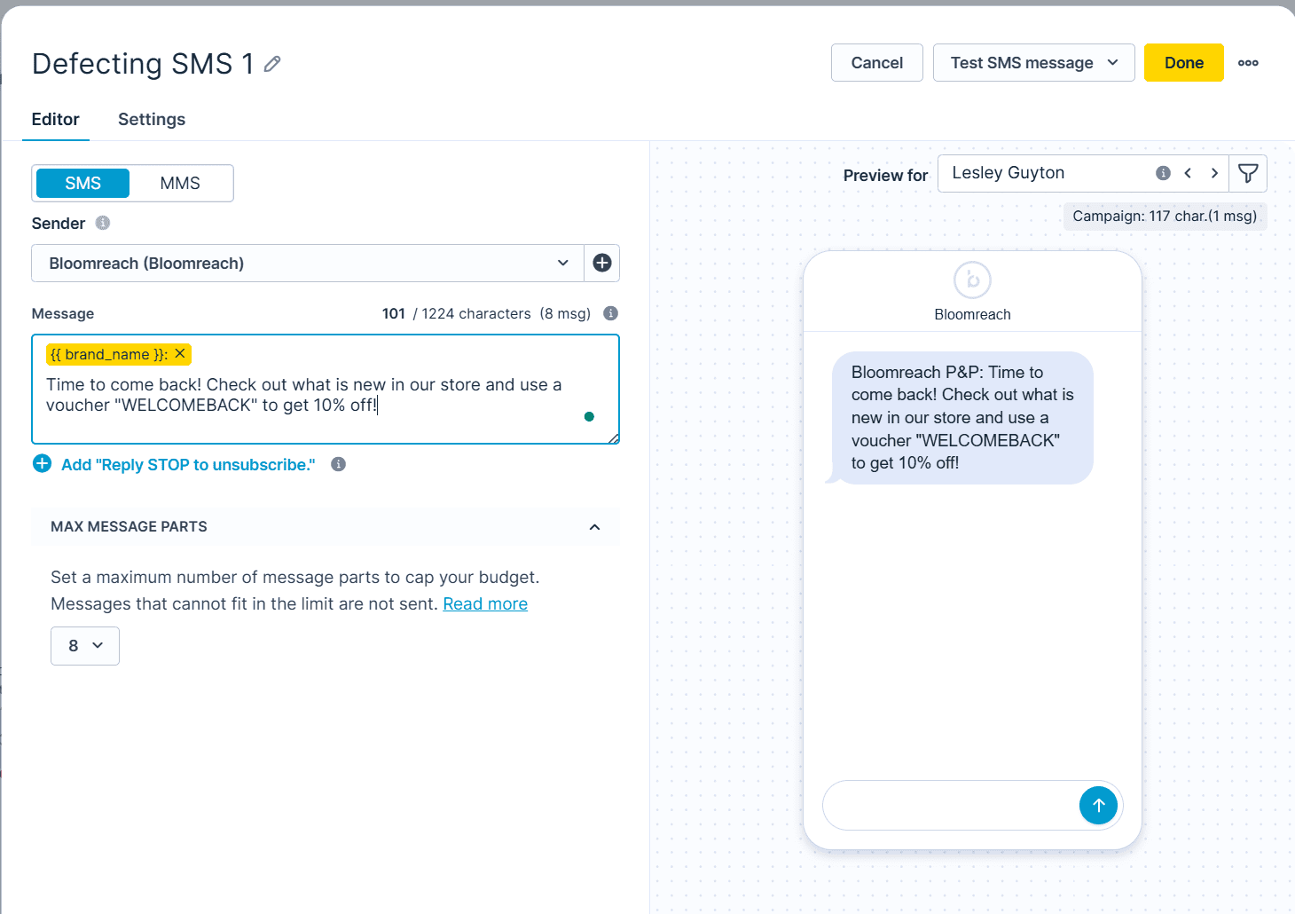 Personalized Reengagement Journey