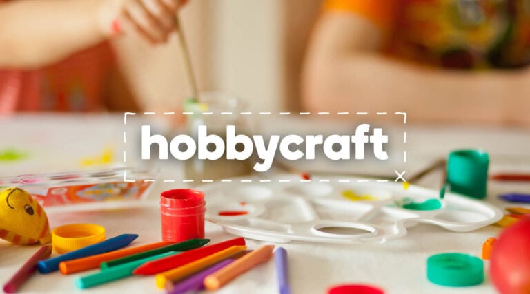 Children's Crafts With Hobbycraft Logo in the Foreground