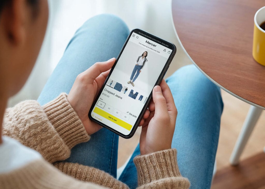 Mobile ecommerce page to boost Shopify conversion rate optimization