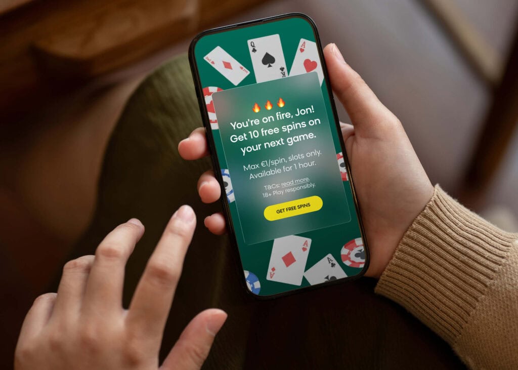 Player receiving a personalized iGaming offer