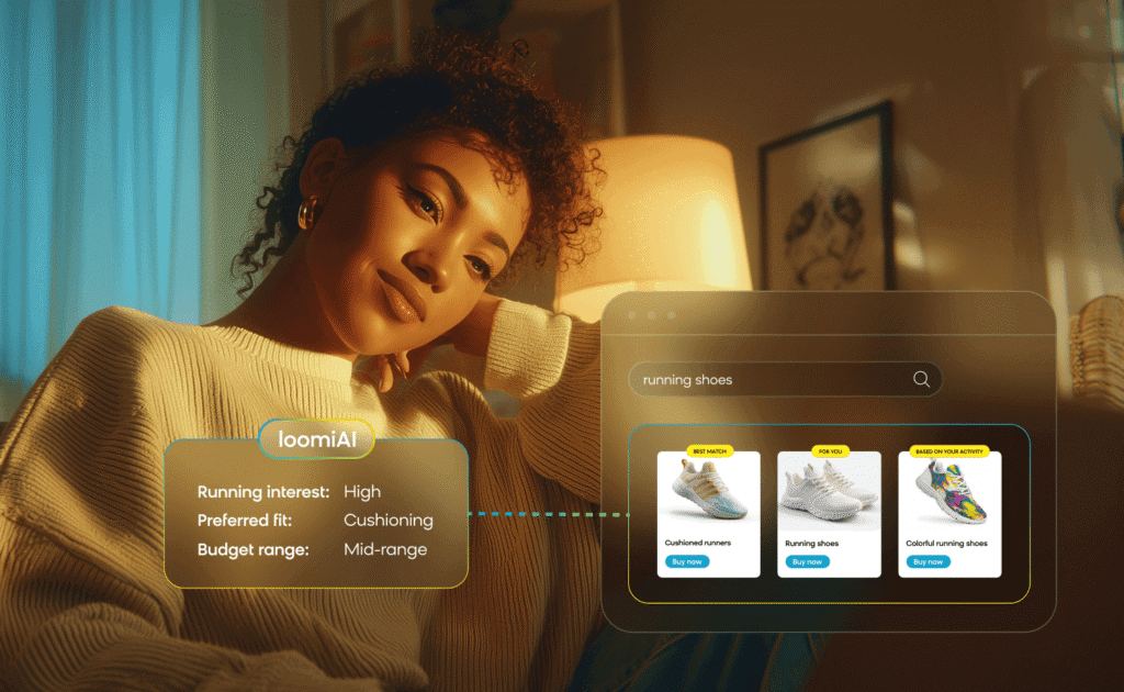 Loomi AI powering personalized search as part of an agentic commerce experience