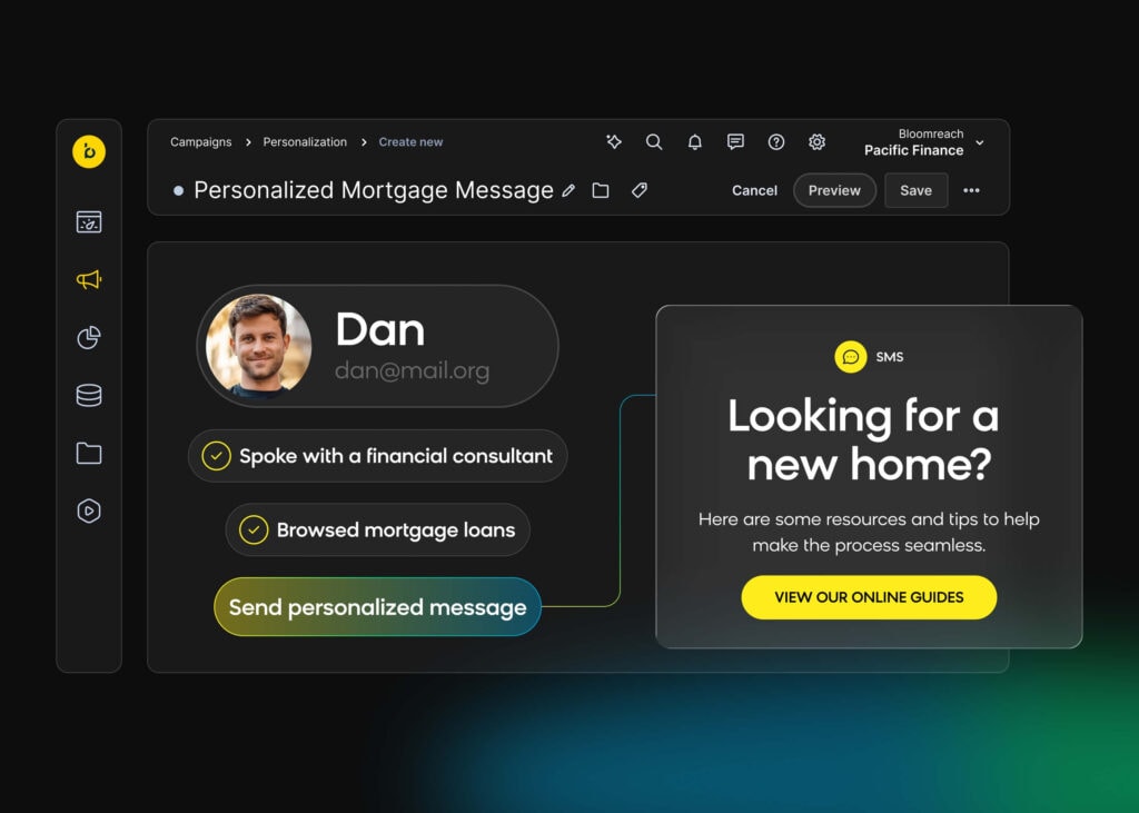 Loomi AI using moment-led signals to determine the message and recommendation to send a customer