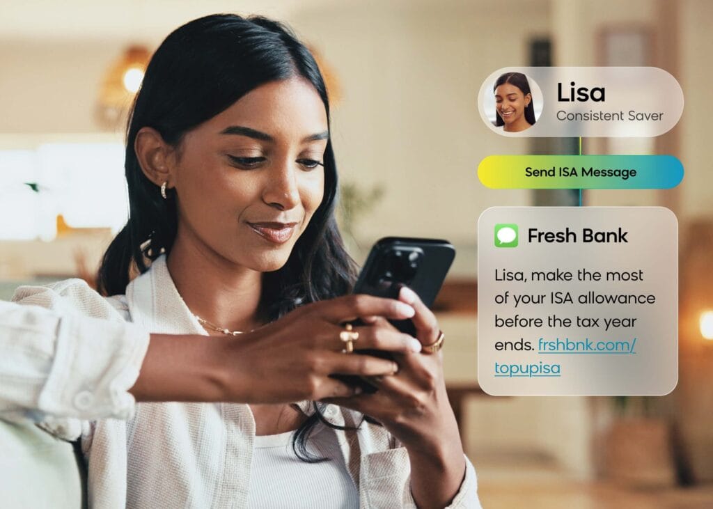 Financial services brand using moment-led strategy to send a customer an ISA recommendation