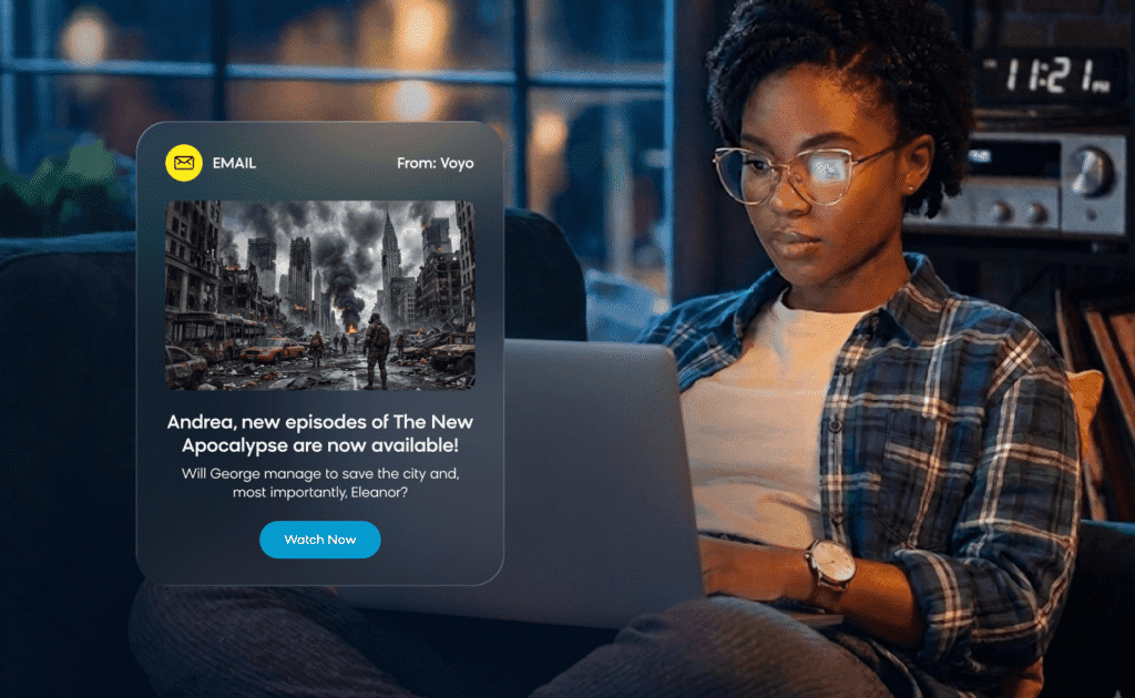 Win-back flow sent through a customer engagement platform