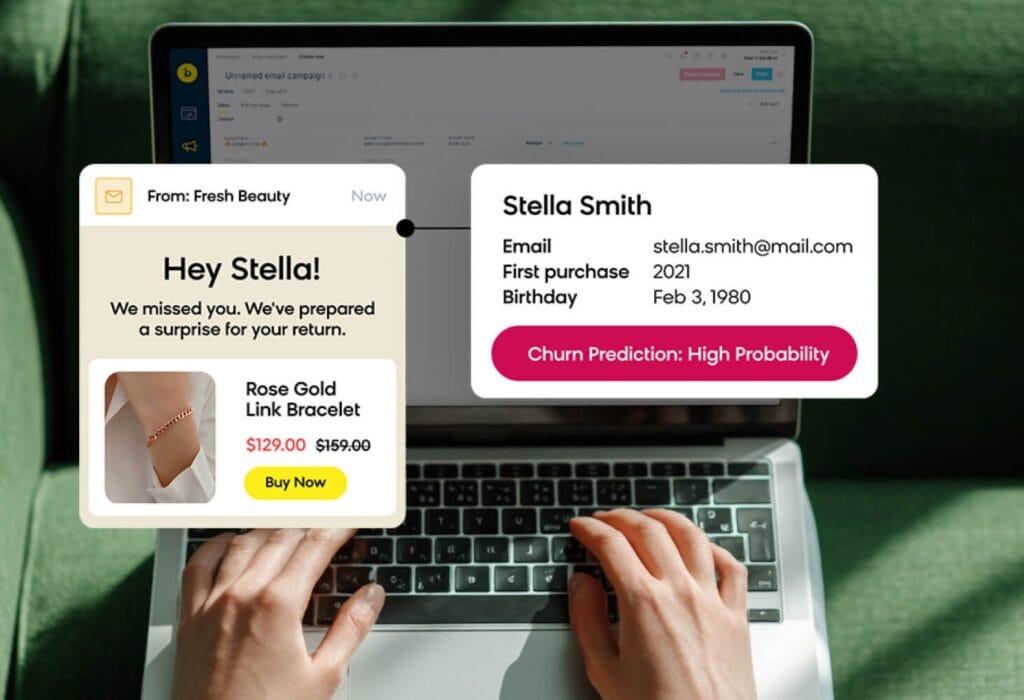 Marketer using one of the best customer engagement platforms to power campaigns with unified customer data
