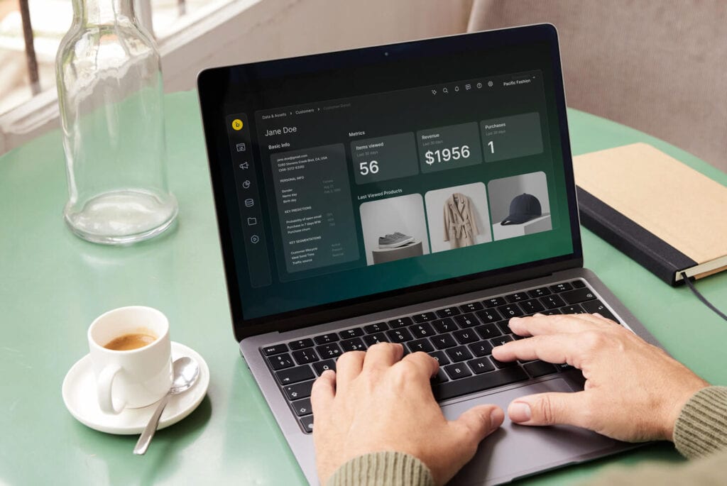 Marketer looking at a single customer view after migrating from Adobe Campaign Classic v7 to Bloomreach's Loomi platform