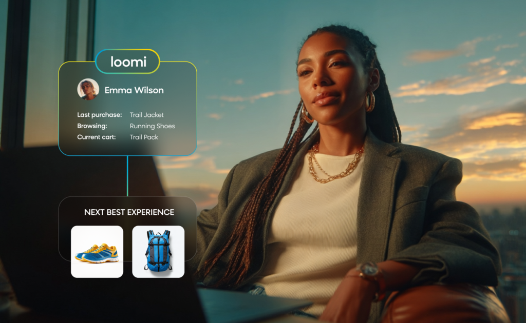 Loomi understands real-time intent to drive intelligence at the edge and suggest the next best action for a customer